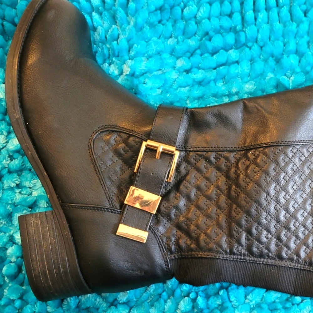Faux leather boots